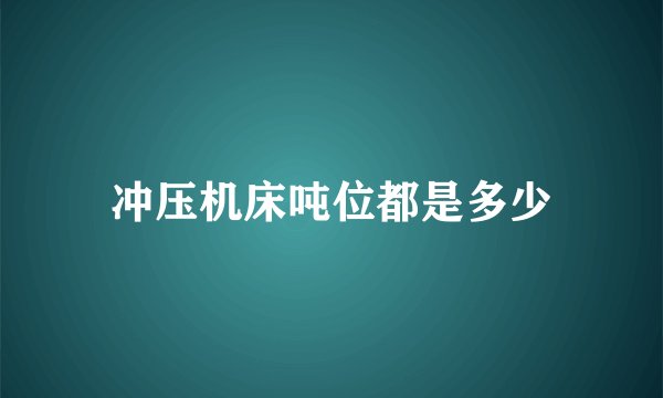 冲压机床吨位都是多少