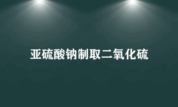 亚硫酸钠制取二氧化硫