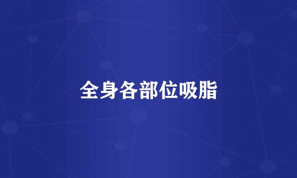 全身各部位吸脂