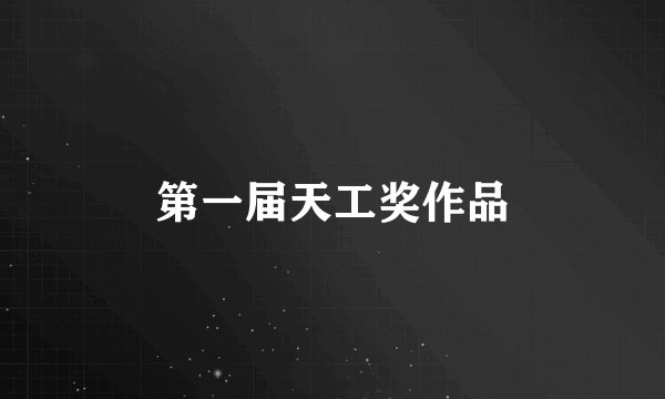 第一届天工奖作品