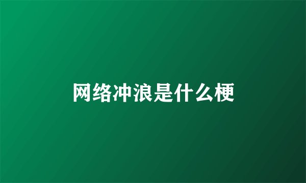 网络冲浪是什么梗