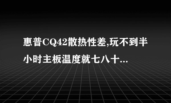 惠普CQ42散热性差,玩不到半小时主板温度就七八十度,怎么处理才好?
