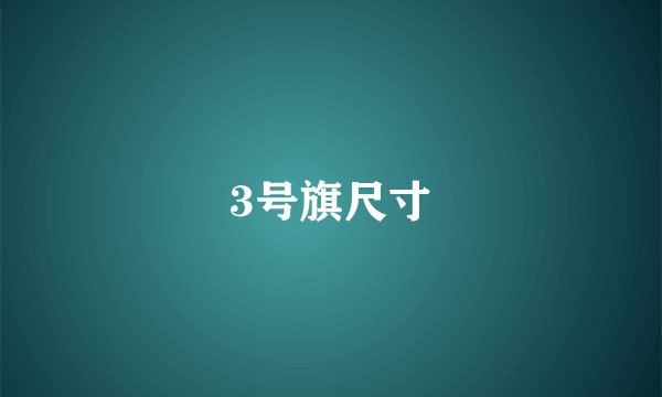 3号旗尺寸
