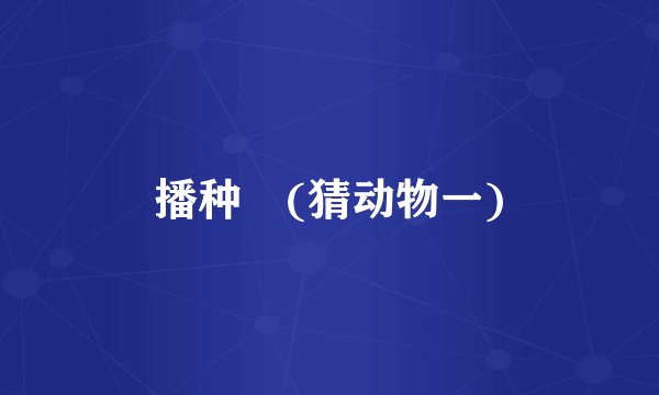 播种　(猜动物一)