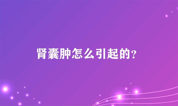 肾囊肿怎么引起的？