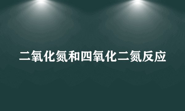 二氧化氮和四氧化二氮反应
