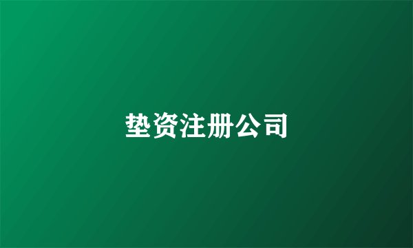 垫资注册公司