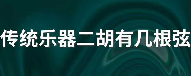 传统乐器二胡有几根弦 二胡是几根弦的