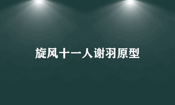 旋风十一人谢羽原型