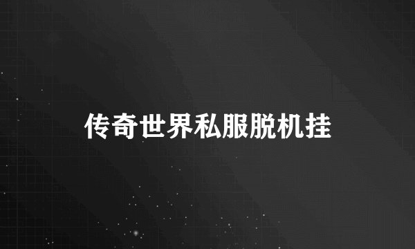 传奇世界私服脱机挂