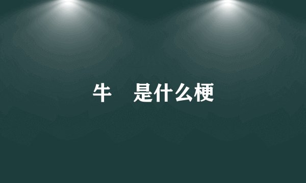 牛犇是什么梗