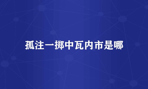孤注一掷中瓦内市是哪