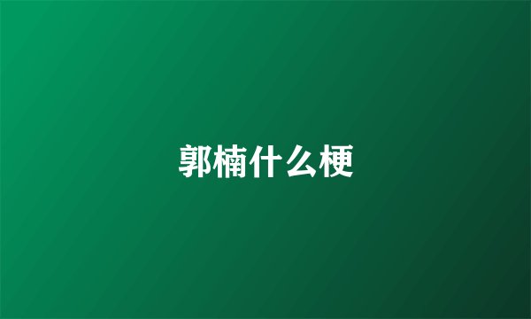 郭楠什么梗