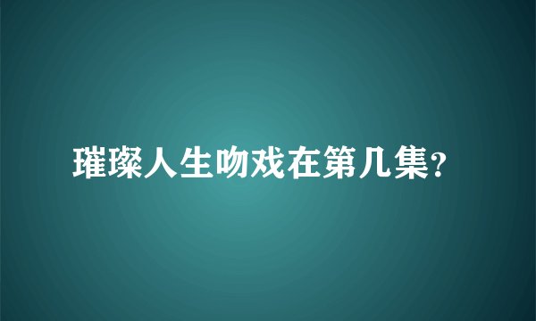 璀璨人生吻戏在第几集？