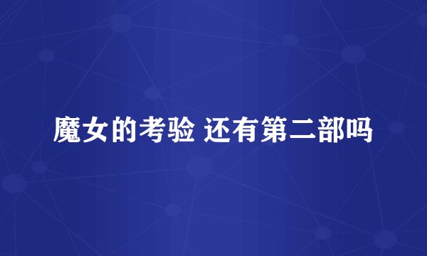 魔女的考验 还有第二部吗