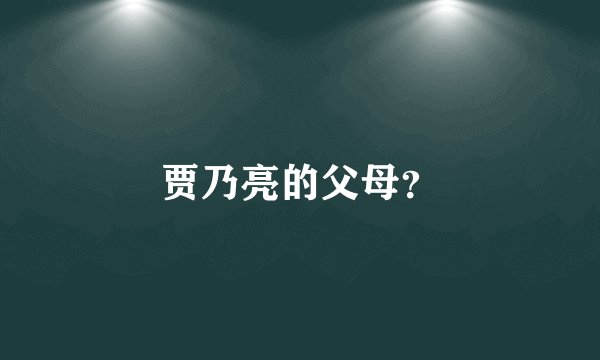 贾乃亮的父母？