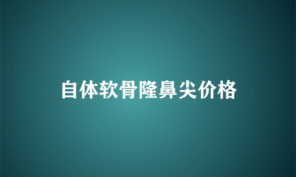 自体软骨隆鼻尖价格