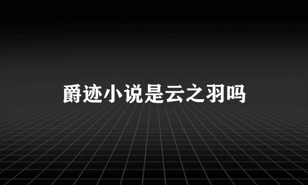 爵迹小说是云之羽吗