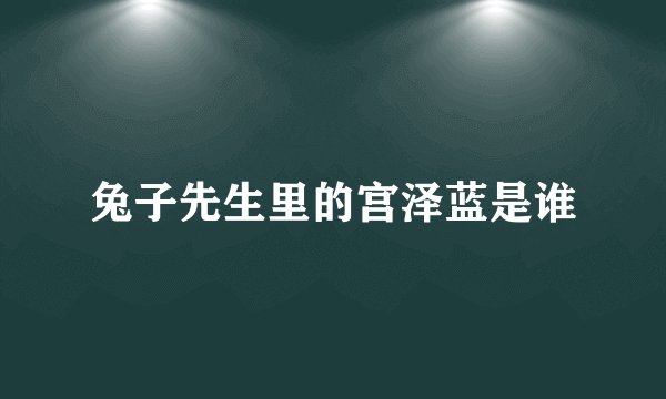 兔子先生里的宫泽蓝是谁