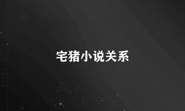 宅猪小说关系