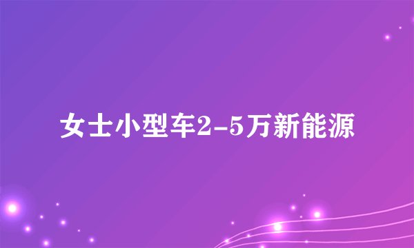 女士小型车2-5万新能源