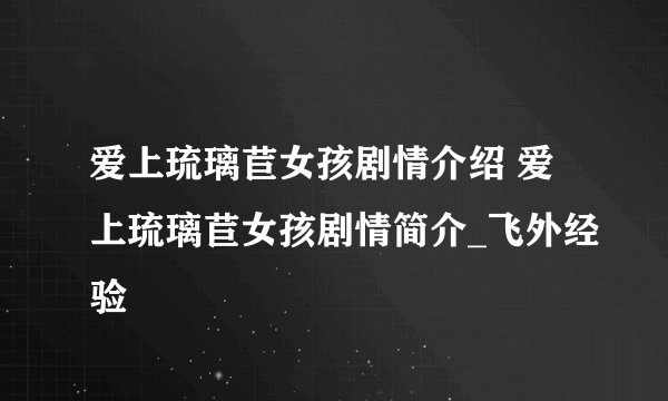 爱上琉璃苣女孩剧情介绍 爱上琉璃苣女孩剧情简介_飞外经验