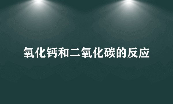 氧化钙和二氧化碳的反应
