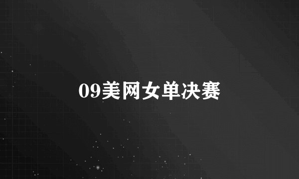 09美网女单决赛