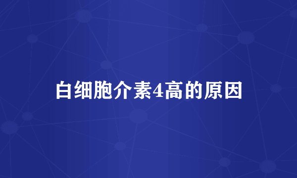 白细胞介素4高的原因