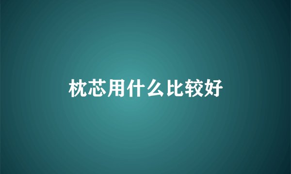 枕芯用什么比较好