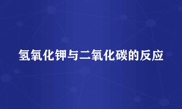 氢氧化钾与二氧化碳的反应