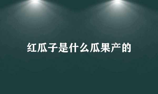红瓜子是什么瓜果产的