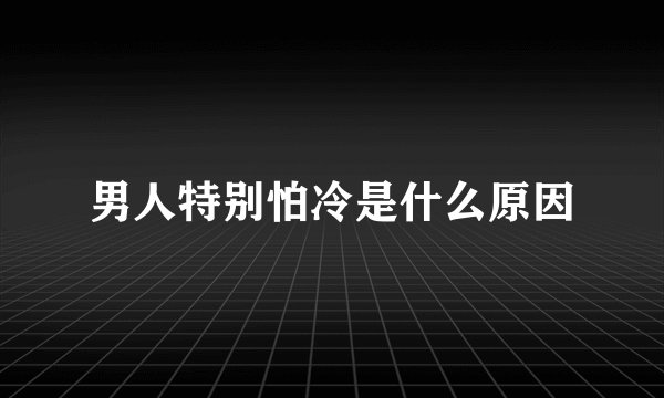 男人特别怕冷是什么原因