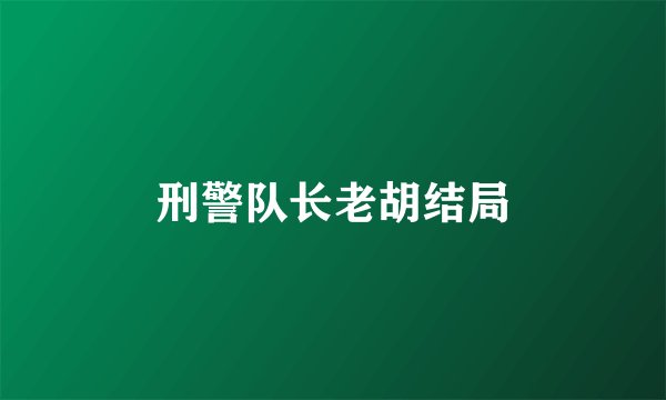 刑警队长老胡结局