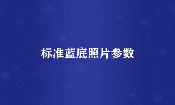 标准蓝底照片参数