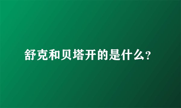 舒克和贝塔开的是什么？