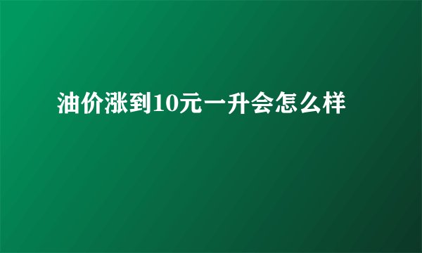 油价涨到10元一升会怎么样
