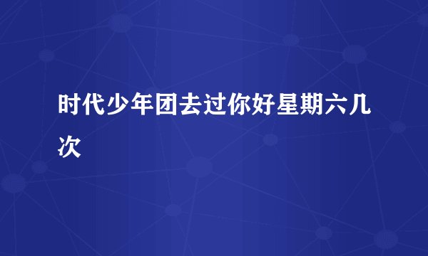 时代少年团去过你好星期六几次