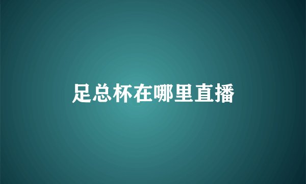 足总杯在哪里直播