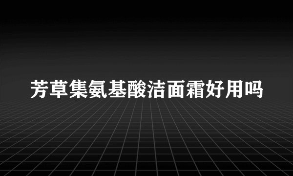 芳草集氨基酸洁面霜好用吗