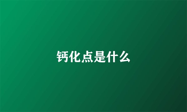钙化点是什么