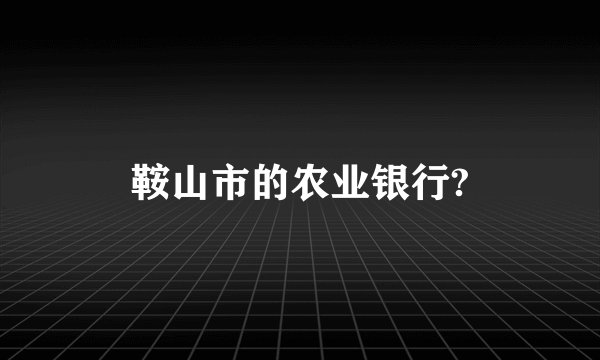 鞍山市的农业银行?