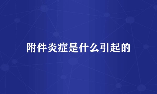 附件炎症是什么引起的