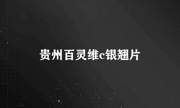 贵州百灵维c银翘片