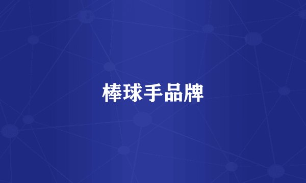棒球手品牌