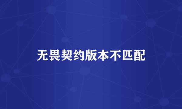 无畏契约版本不匹配