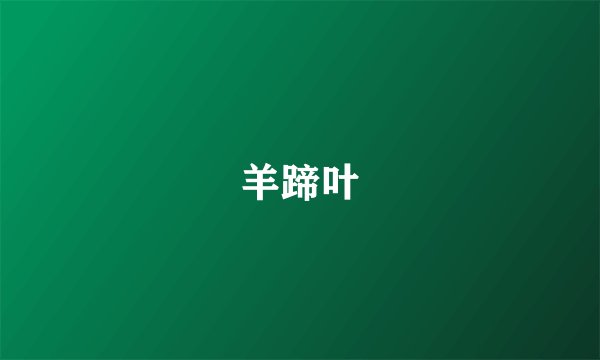 羊蹄叶