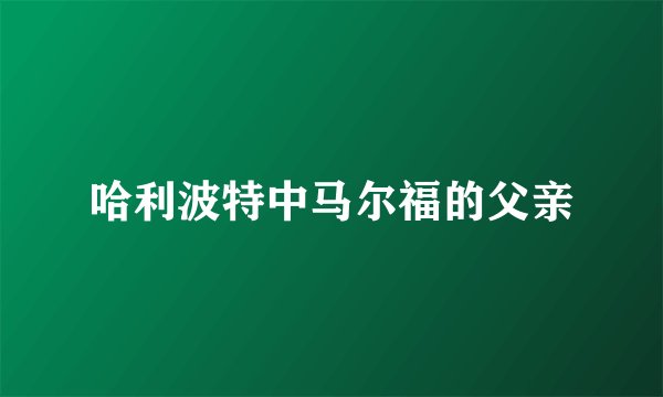 哈利波特中马尔福的父亲